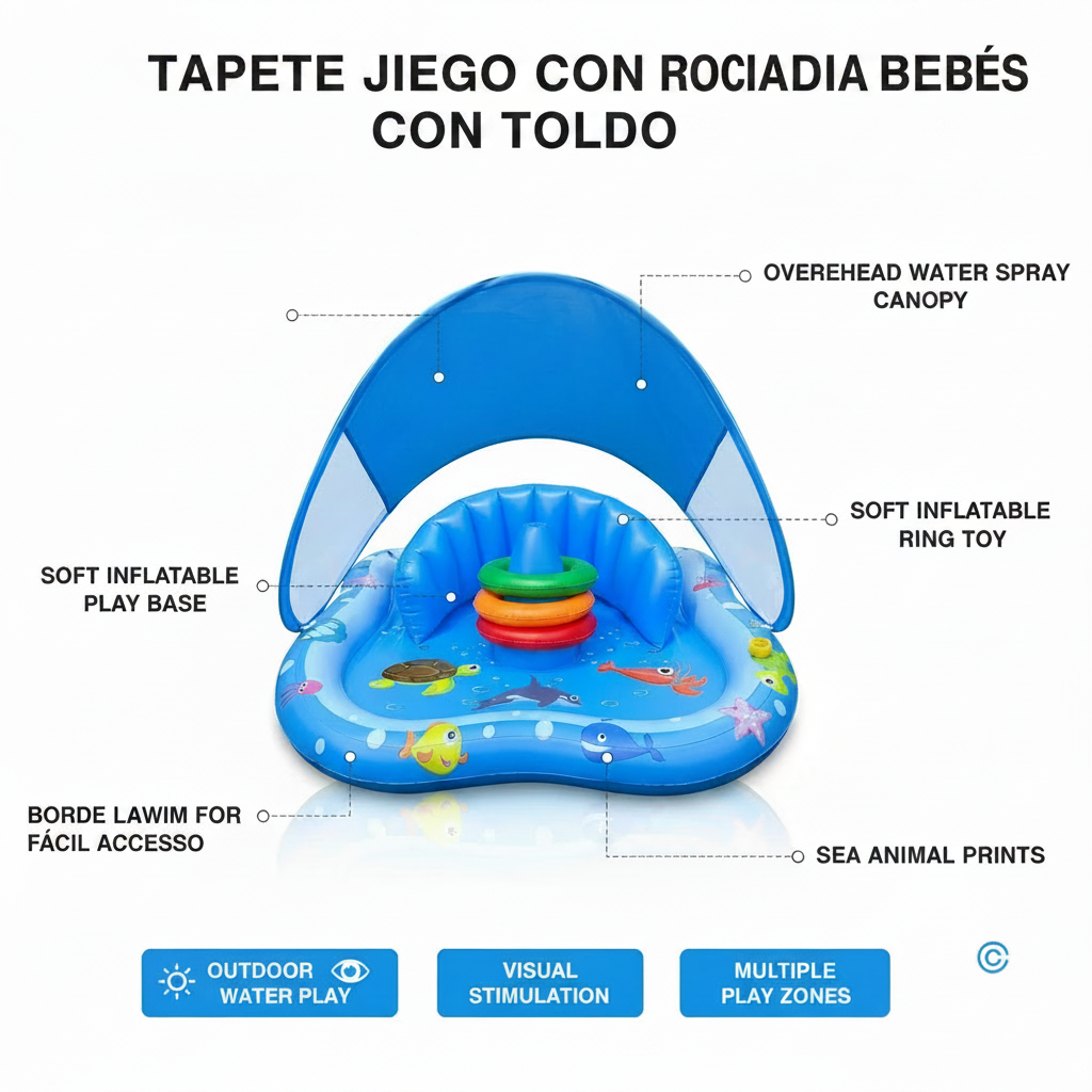 Piscina acuática infantil para verano