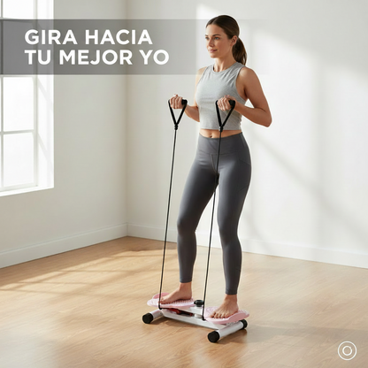 Tabla Twist El Entrenamiento Tabla de Equilibrio Deporte Ejercicio Giratorio de Cintura Entrenador Reductor Yoga Entrenamiento Muscular Herramienta de Masaje para Pies Fitness (Rosa)