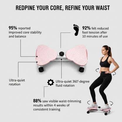 Tabla Twist El Entrenamiento Tabla de Equilibrio Deporte Ejercicio Giratorio de Cintura Entrenador Reductor Yoga Entrenamiento Muscular Herramienta de Masaje para Pies Fitness (Rosa)