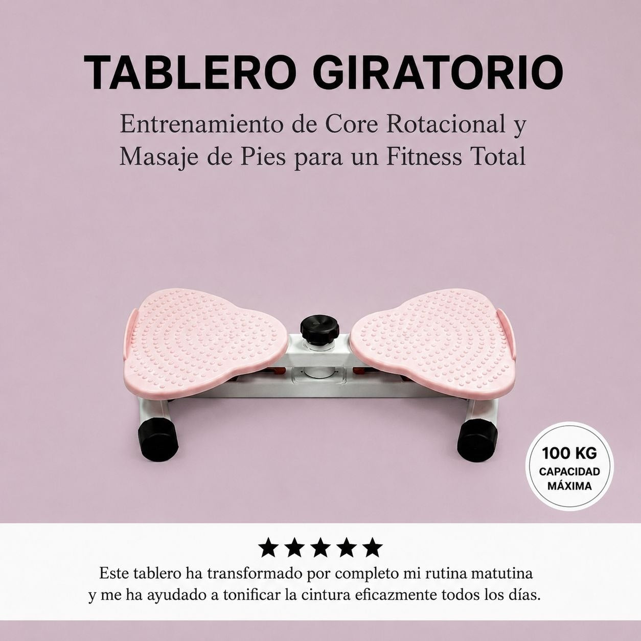 Tabla Twist El Entrenamiento Tabla de Equilibrio Deporte Ejercicio Giratorio de Cintura Entrenador Reductor Yoga Entrenamiento Muscular Herramienta de Masaje para Pies Fitness (Rosa)