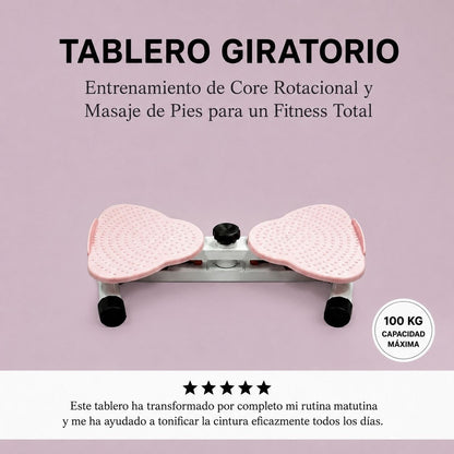 Tabla Twist El Entrenamiento Tabla de Equilibrio Deporte Ejercicio Giratorio de Cintura Entrenador Reductor Yoga Entrenamiento Muscular Herramienta de Masaje para Pies Fitness (Rosa)