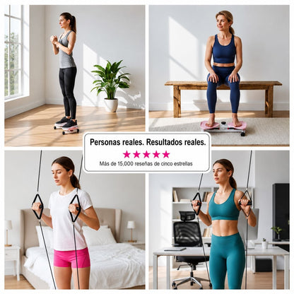 Tabla Twist El Entrenamiento Tabla de Equilibrio Deporte Ejercicio Giratorio de Cintura Entrenador Reductor Yoga Entrenamiento Muscular Herramienta de Masaje para Pies Fitness (Rosa)